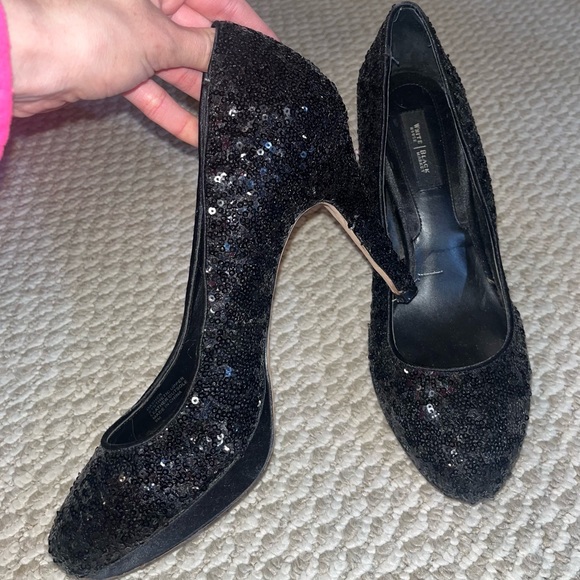 White House Black Market Shoes - White House Black Market Sequin Pumps